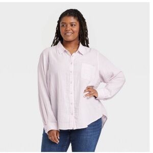 Target Universal Thread Women’s Long Sleeve Relaxed Fit Gauze Button Down Shirt